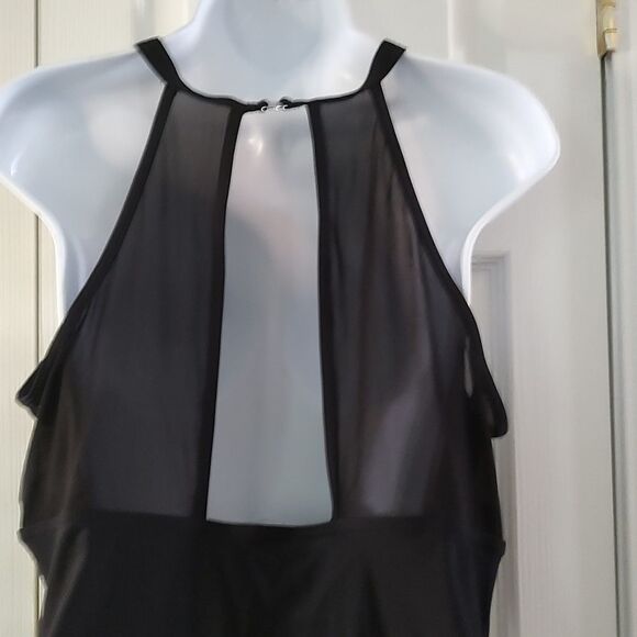 Tempt Me Women One Piece Swimsuit High Neck Plunge Mesh Ruched Monokini Swimwear - Picture 6 of 8